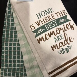 Kitchen Towel Set 3-Pack Cotton Terry Dishtowels NEW